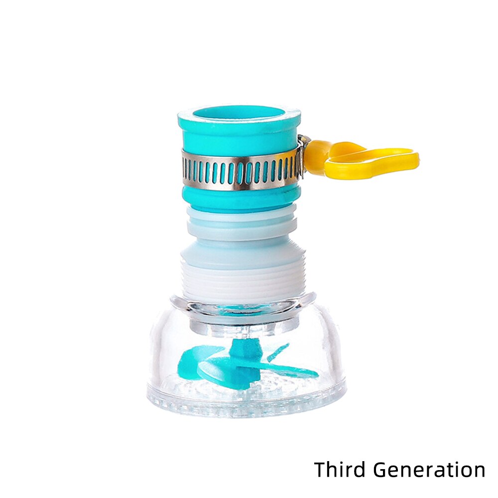 360 Adjustable Flexible Kitchen Faucet Tap Splash-Proof Water Filter Rotating Faucet Nozzle Tool Water Saving Sprayer Filter: A2