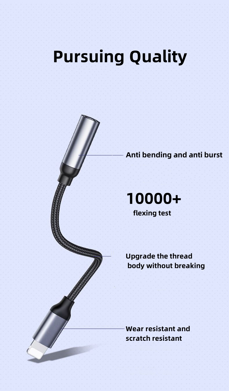 Cable auxiliar Jack de 8 pines a 3,5mm para iPhone 14 13 12 11 Pro Max IOS 14 adaptador macho a hembra conector de auriculares divisor de Audio