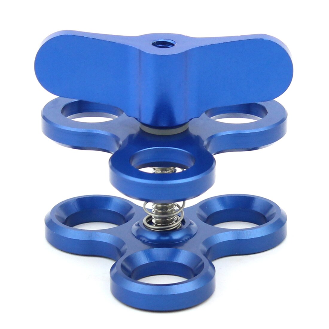 verdreifachen Ball Klemme 3 Löcher Unterwasser Arm Tauchen Halterung Für Fotografie Taschenlampe Aluminium Tauchen Lichter Ball Schmetterling Clip Montieren: Blau Original