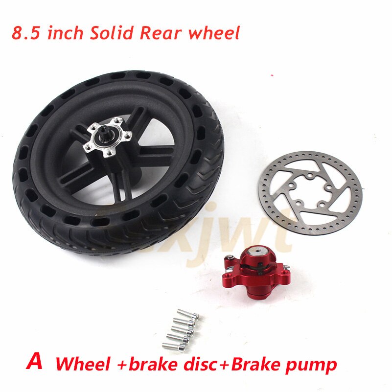 Pneus à Air Arrières pour Trottinette Électrique, Roues de Rééquilibrage 8.5 Pouces, 10 Pouces, Solides, pour Modèle Xiaomi Mijia M365, 8 1/2x2: A wheel . disc .pumb