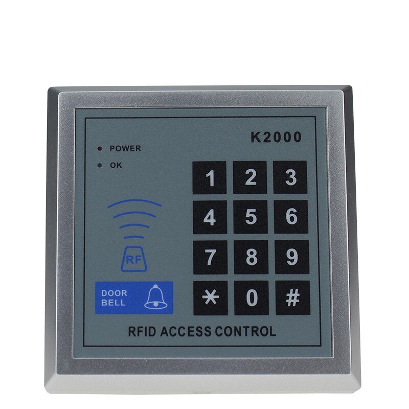 RFID Standalone Access Control Keypad 125KHz Card Reader Door Lock with 10 Proximity Key Fobs for Door security System-K2000