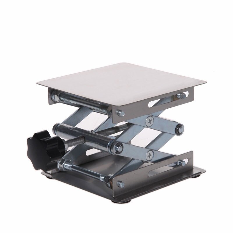 4 "x 4" 100x100mm aluminum router lift table woodworking engraving laboratory lifting stand rack lift platform wood benches: Stainless steel