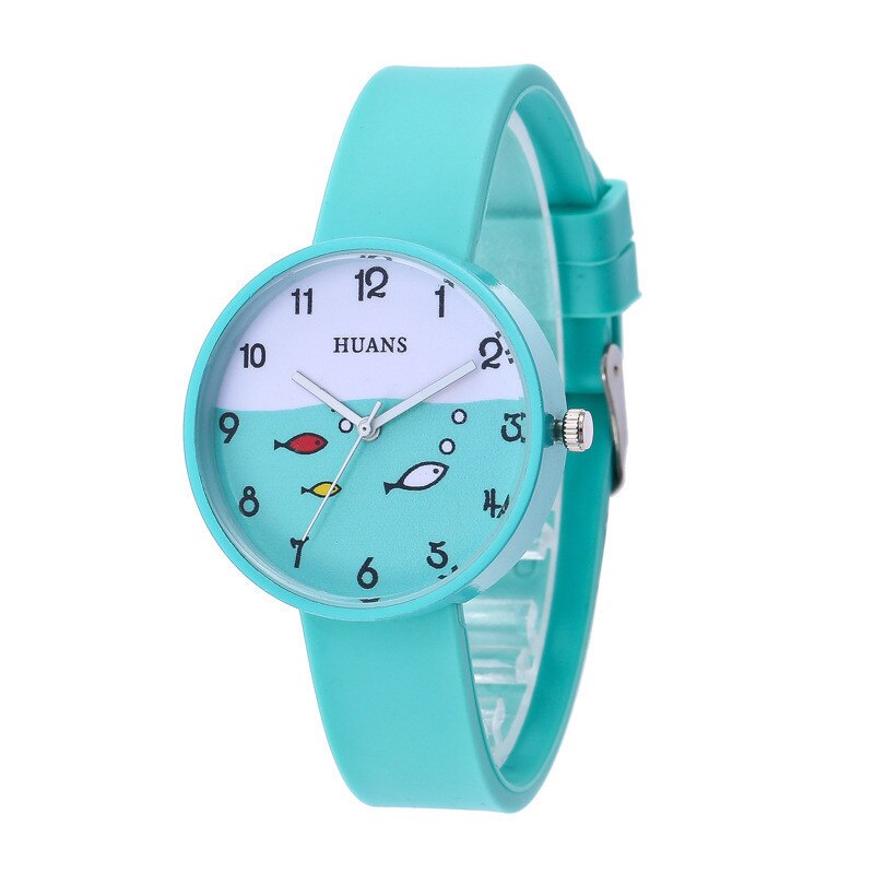 Neues angebot freundlicher uhr fisch quarz elektronische freundlicher uhren für mädchen jungen 1-10 jahre altes Art studenten uhr