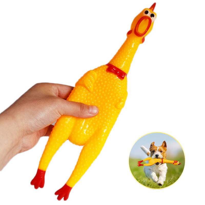 Funny Screaming Kip Huisdieren Hond Speelgoed Squeeze Piepende Sound Funny Speelgoed Veiligheid Rubber Voor Honden Katten Molaire Kauwen speelgoed