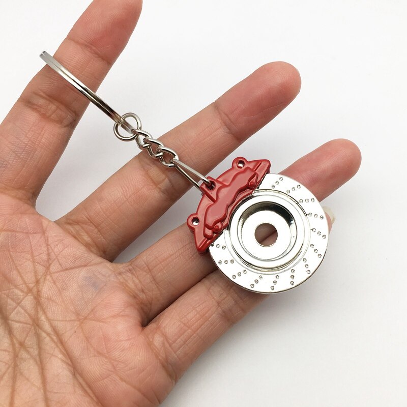 Pinzas de freno de disco giratorio FTDF, forma de piezas de coche, llavero, llavero para coche, colgante, llavero para hombre, , baratijas: red
