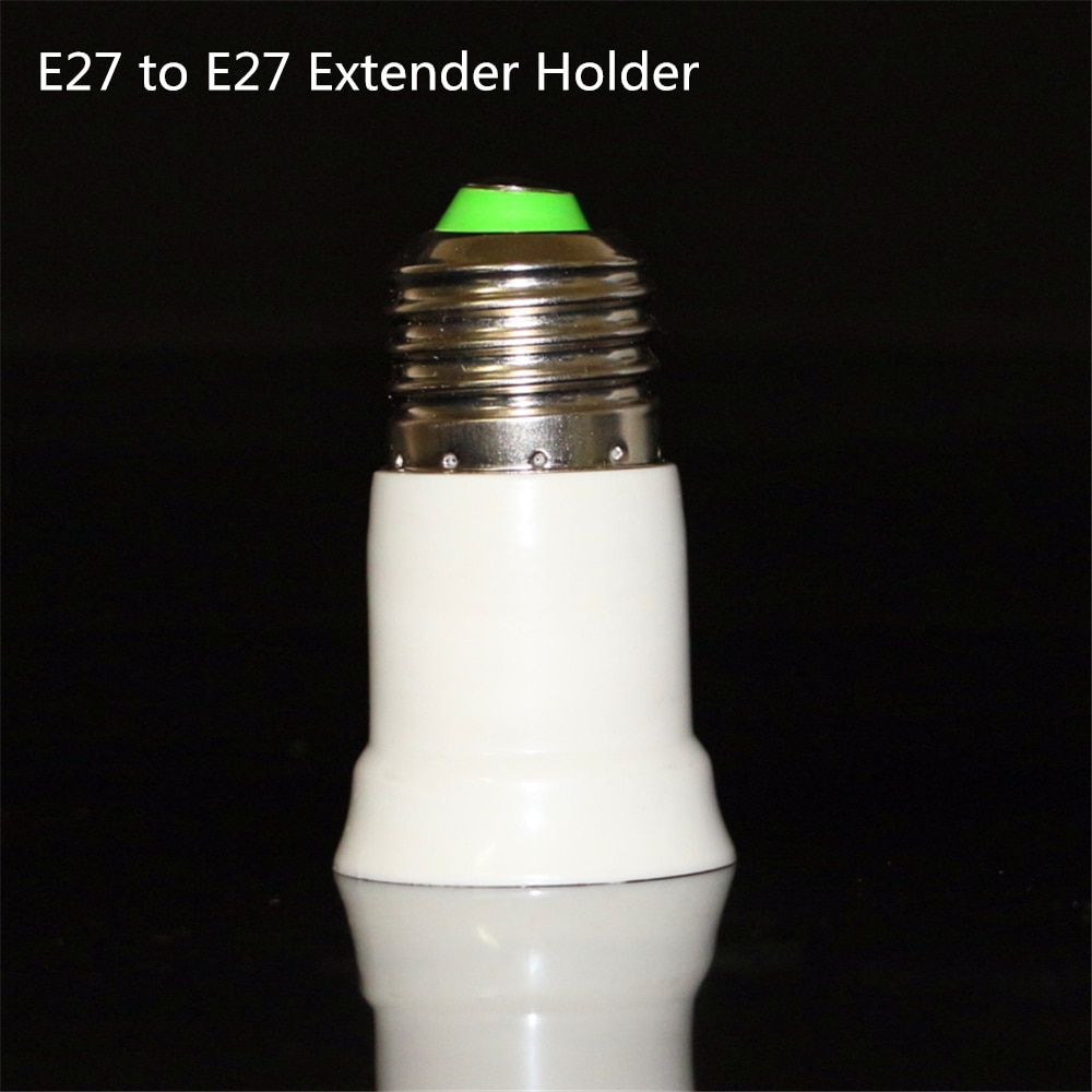 1 stk forlænge adapter  e27 to e27 led pære lampe sokkel holder skruefatning adapter konverter