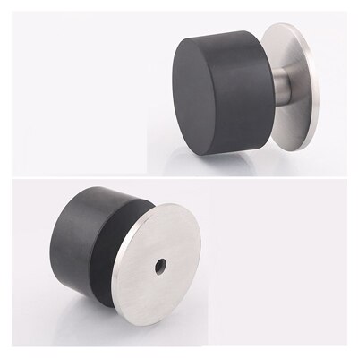 304 Stainless Steel Door Stopper Wall Protector Mount Door Stop with Hardware Screws Brushed Finish Door Handle Wall-Mount: Two Pieces