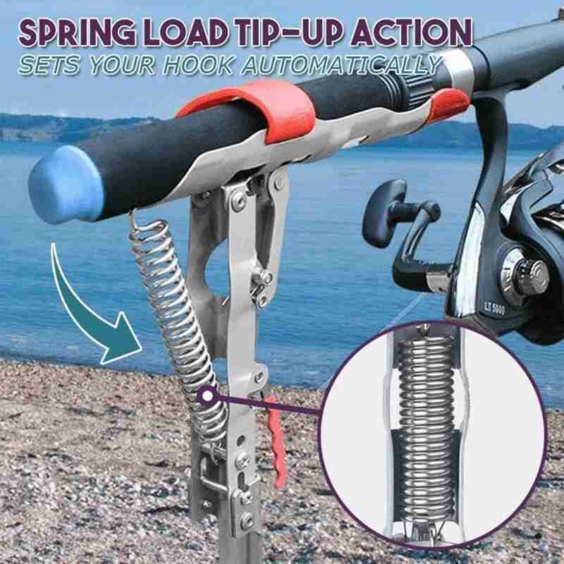 1 Pcs Outdoor Fishing Automatic Lifter Sea Pole Stand Auto Sea Rod Holder Spring shelf Rod Stand For Fishing Rod