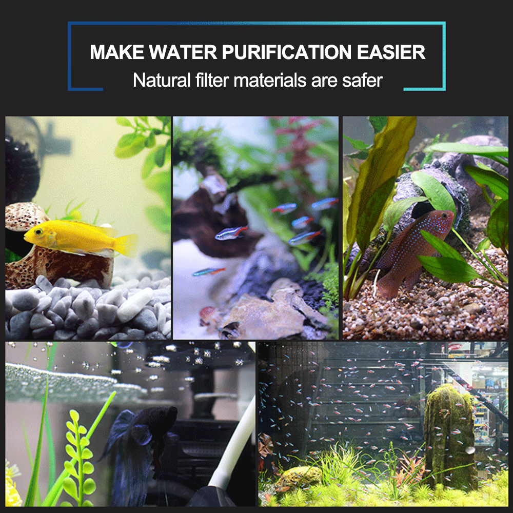 100/250/500G Aquarium Fish Tank Filter Media Activated Carbon Ceramic Ring Biological Ball Activated Carbon With Free Filter Bag