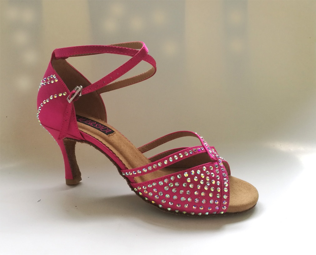 Anna Kern 750-60 | Dames Dansschoenen Met Goudkleurige Glitters | 6 Cm Anna Kern 750 60 640x640