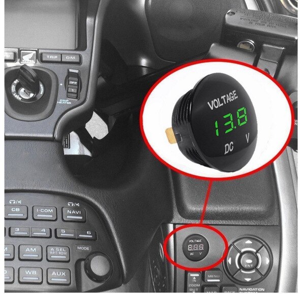 Dc 12 V-24 V Auto Motorfiets Waterdichte Led Panel Digitale Voltage Meter Voltmeter Auto En Motorfiets Voltmeter modificatie