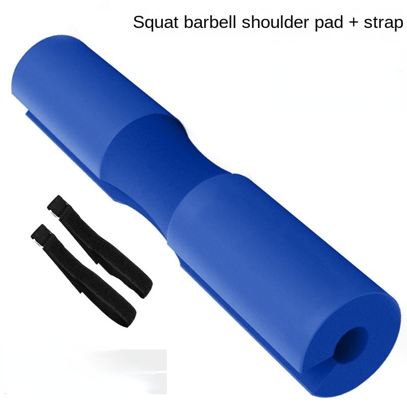 5 farver skum vægtstang dækpude vægtløftning squat skulder beskytter støtte pude polstret hofte push bar beskyttelse pude: Blå stropper