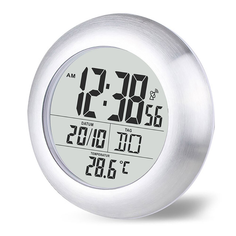Écran horloge murale salle de bain | Numérique étanche, température humidité, compte à rebours, fonction lavage douche, horloge suspendue, horloge minuterie