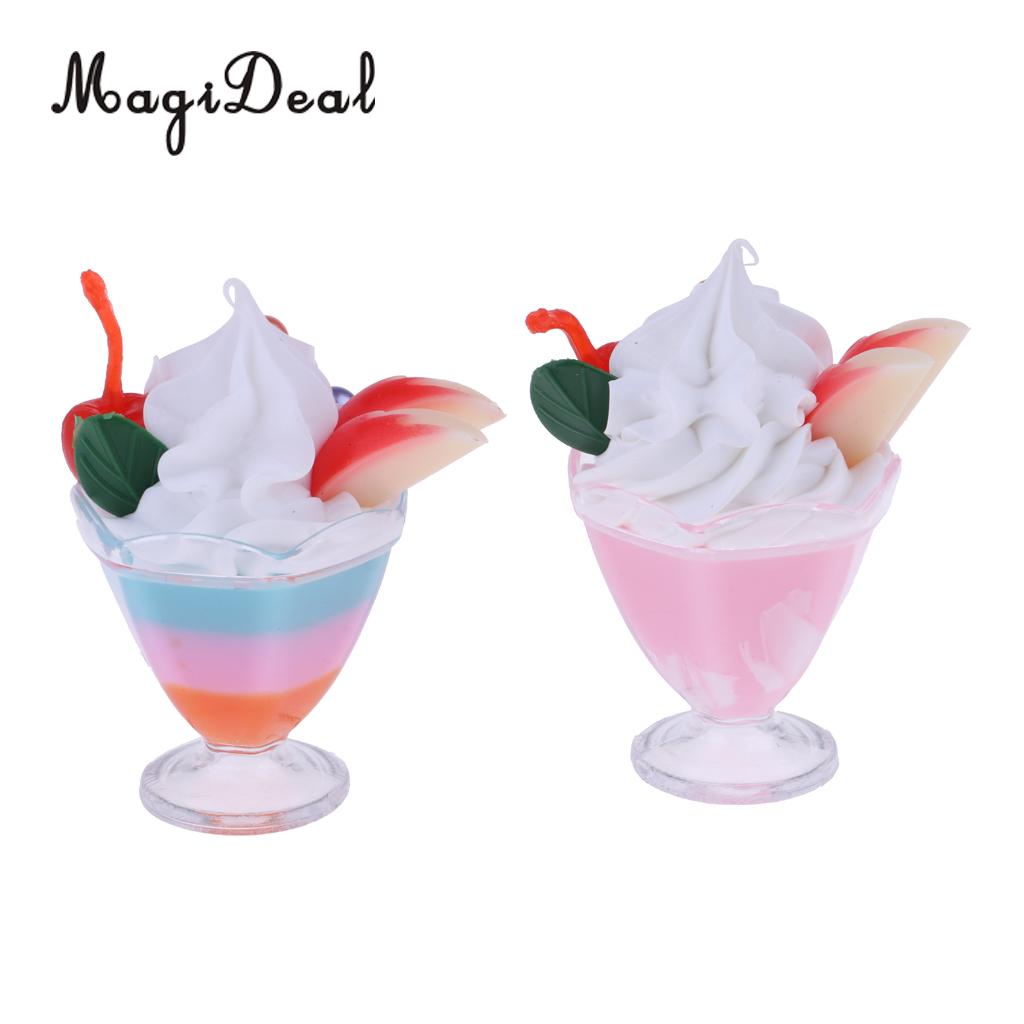 Handmade 1/6 Ice Cream Sundae Foods Model for for BJD Dolls House Accessories Decor