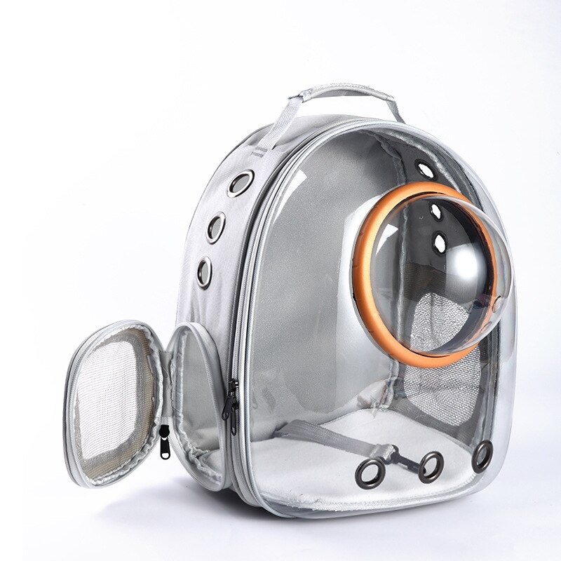 mochila transportin perro suministros para gatos transportin gato Mochila transparente para gato, bolsa de transporte para mascotas, cápsula espacial plegable y transpirable, bolsa de viaje para mascotas al aire libre: grey
