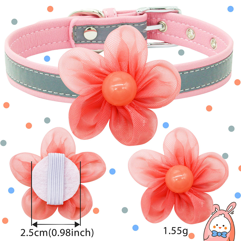 50PS Bloem Kraag Zomer Kant Bloem Voor Honden Huisdieren Strikjes Halsband Accessoires Hond Huisdier Verwijderbare Strikken Stropdas Dierbenodigdheden