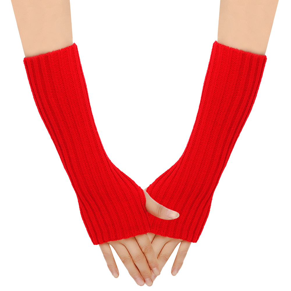 Arm Warmers Autumn Winter Cuffs Hand Sleeves Long Wool Gloves Men Women Knit Sleeves Warm Elastic Lady Sexy