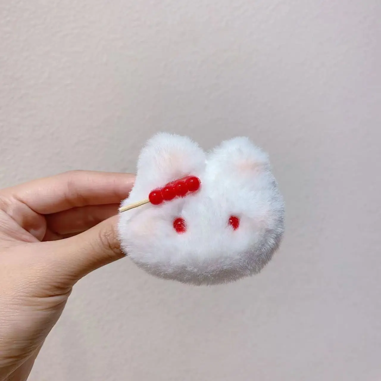 Hase Pelzigen Haar Schleife Haar Clip Weibliche Weiche Nette Rouge Kaninchen Haar Seil Schüler Pferdeschwanz Haarnadeln Mädchen Zubehör: Lavendel