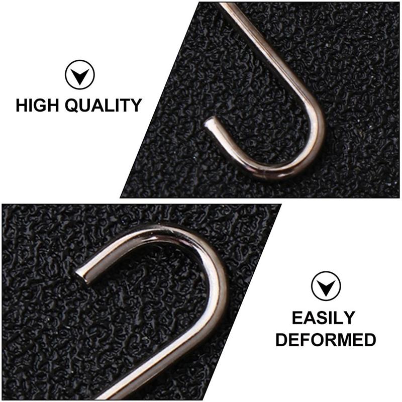 200Pcs Hook Portable Durable Lightweight Hanging Hooks S Shape Hooks Mini Hanger for Office