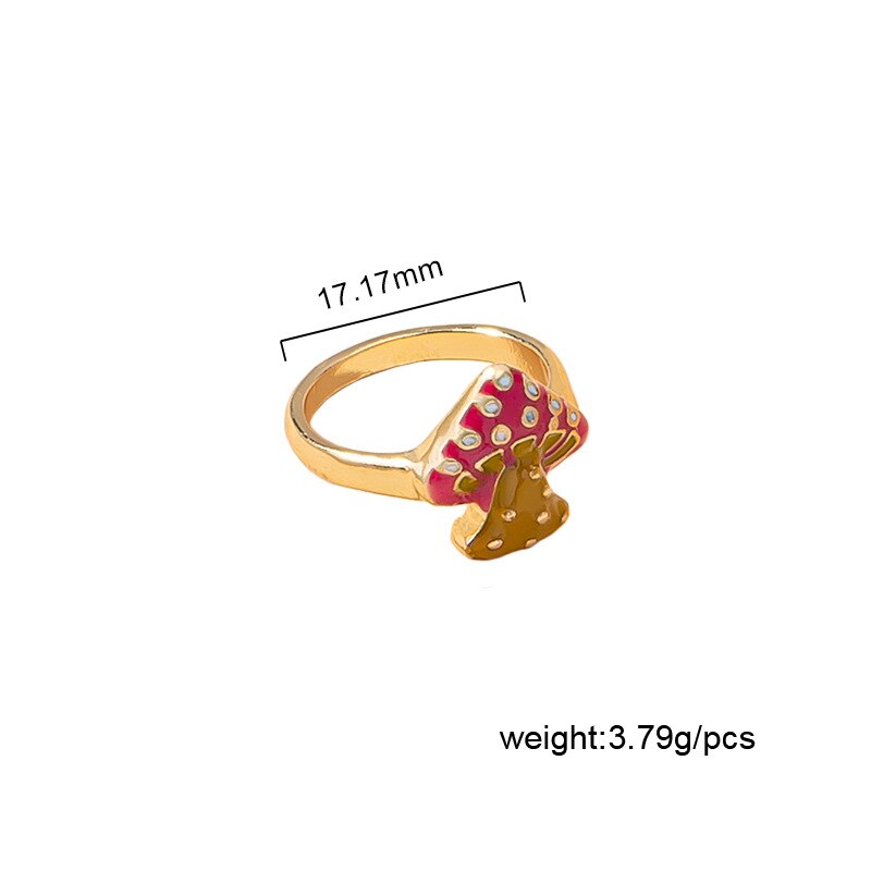 Pilzringe für damen, boho-pilzring, süßer Ring Ich bin koreanischen stil, schlichter partyring-schmuck