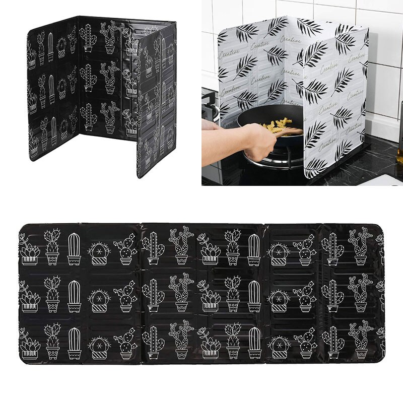 1PCS Fold Kitchen Gadgets Oil Splatter Screens Aluminium Foil Plate Gas Stove Splash Proof Baffle Home Kitchen Cooking Tools