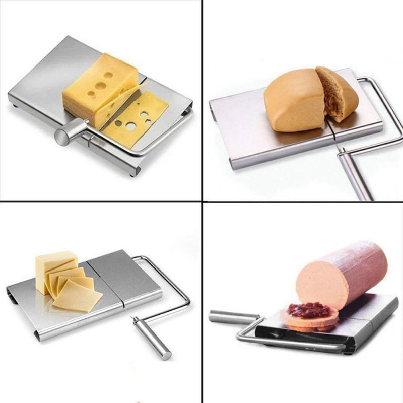 Cortador de mantequilla de queso, tabla de cortar, herramienta de mano de cocina, alambre de acero inoxidable, cortador de queso, accesorio de cocina