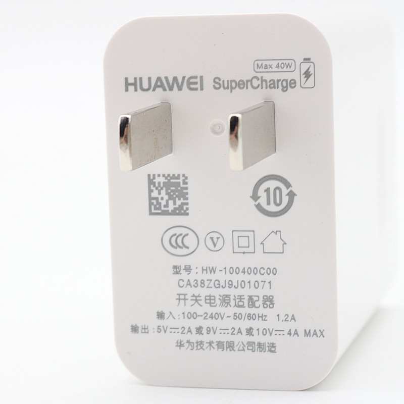 Huawei Supercharge Fast Charger Max 40W 10V/4A With 5A Cable For Huawei P30 P40 Nova 5 5t 7 Pro Mate 30 20 Pro Magic 2 Honor V30