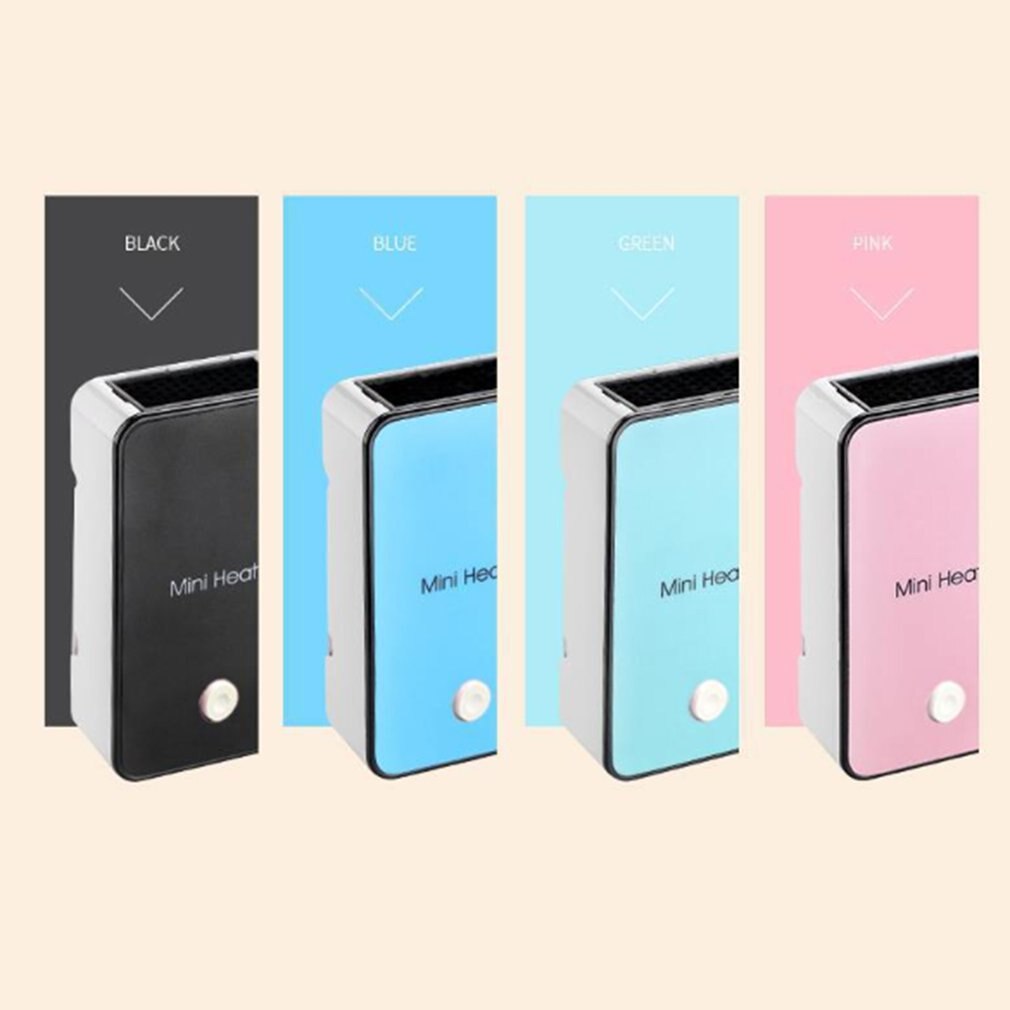 Portable Mini Fan Heaters Small Energy Saving Heaters On Office Desk Electric Heaters Black Portable Desktop Heaters