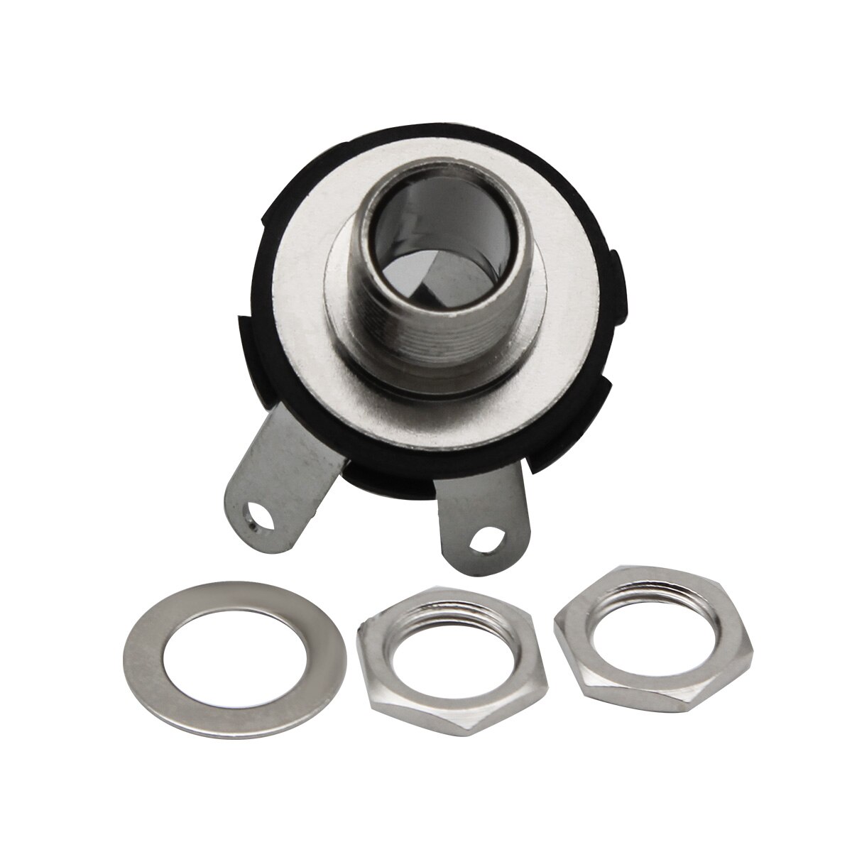 FLEOR Electric Guitar Jack 6.35mm 1/4&quot; Mono Jack Copper Input Socket Guitar Parts