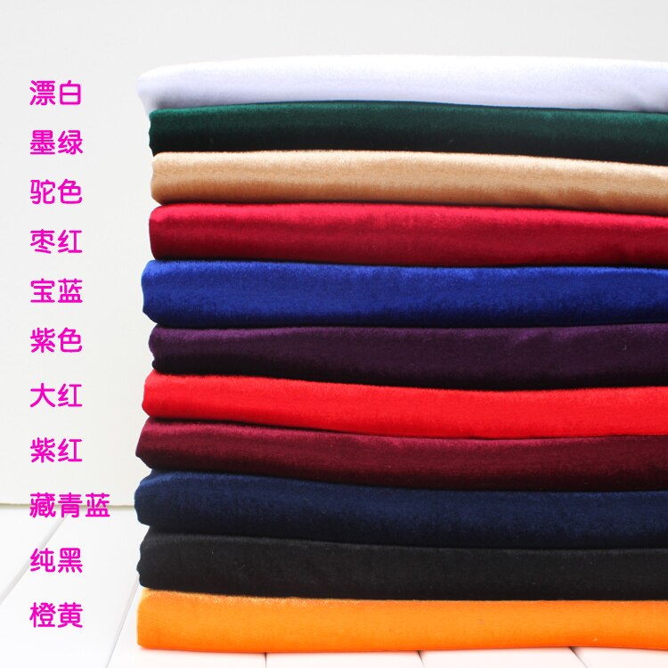 Tela de terciopelo de seda roja púrpura tela de terciopelo Pleuche tela de mesa tela de cortina de tela vendida por el patio