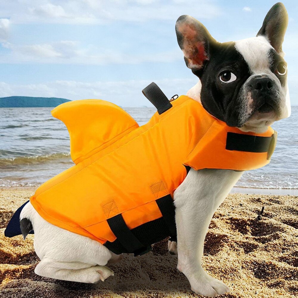Hund flytväst sommar haj husdjur flytväst hundkläder hundar badkläder husdjur simdräkt haj husdjur flytväst för hundar