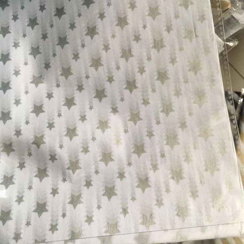 20pcs/set High 50*70cm Tissue Paper Flower Clothing Shirt Shoes Packaging Craft Paper Roll Wine Wrapping Papers: Silver star