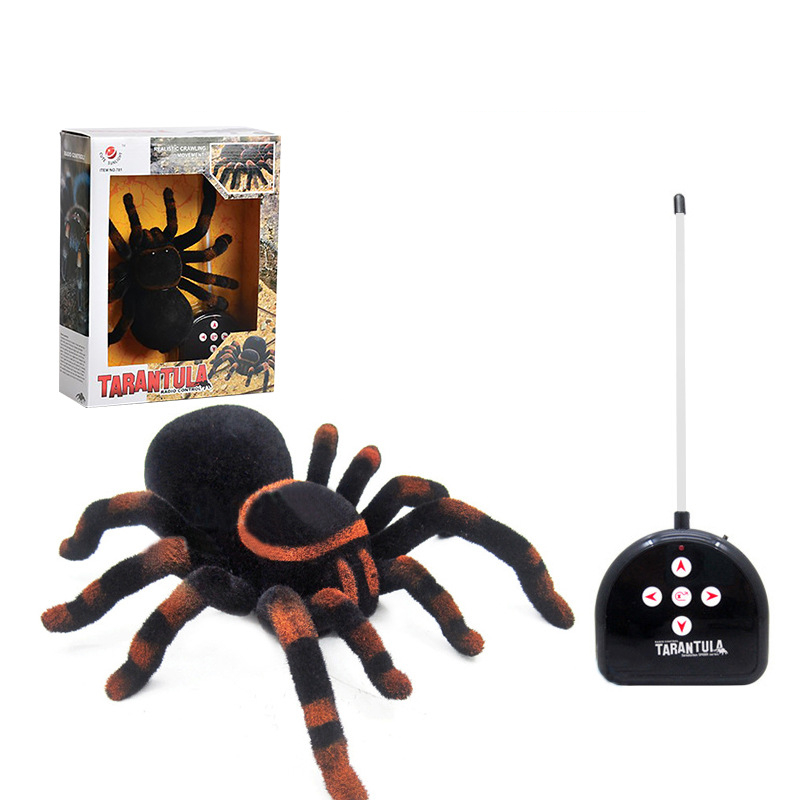 Multi-Function Simulation Remote Control Four-Way Spider Toy Infrared Remote Control Tarantula Toy Festival Whole Person Toy: With box