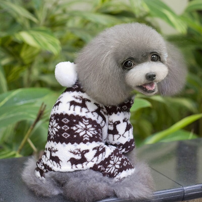 Inverno quente macio hoodie macacão casaco roupas traje para cachorro de estimação cachorro quente bonito