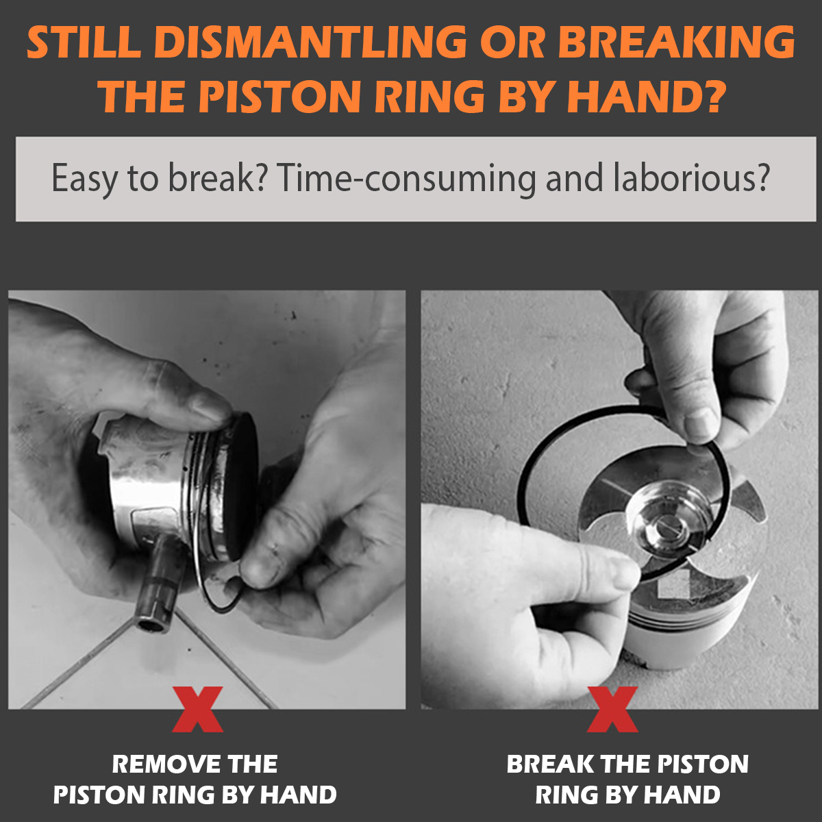 Instalador de anillos de pistón, alicates para anillos de pistón, herramienta de compresor de anillos de pistón de 53-175mm, alicates expansores de abrazadera de mantenimiento de vehículos y motor de coche