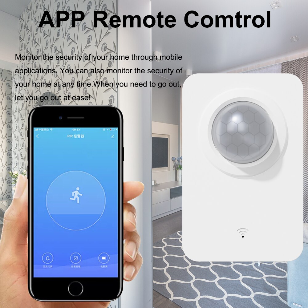 Smart PIR Infrared Motion Sensor Tuya Wifi Automation Human Body Infrared Detector Wireless Security Smart Life Home Alexa
