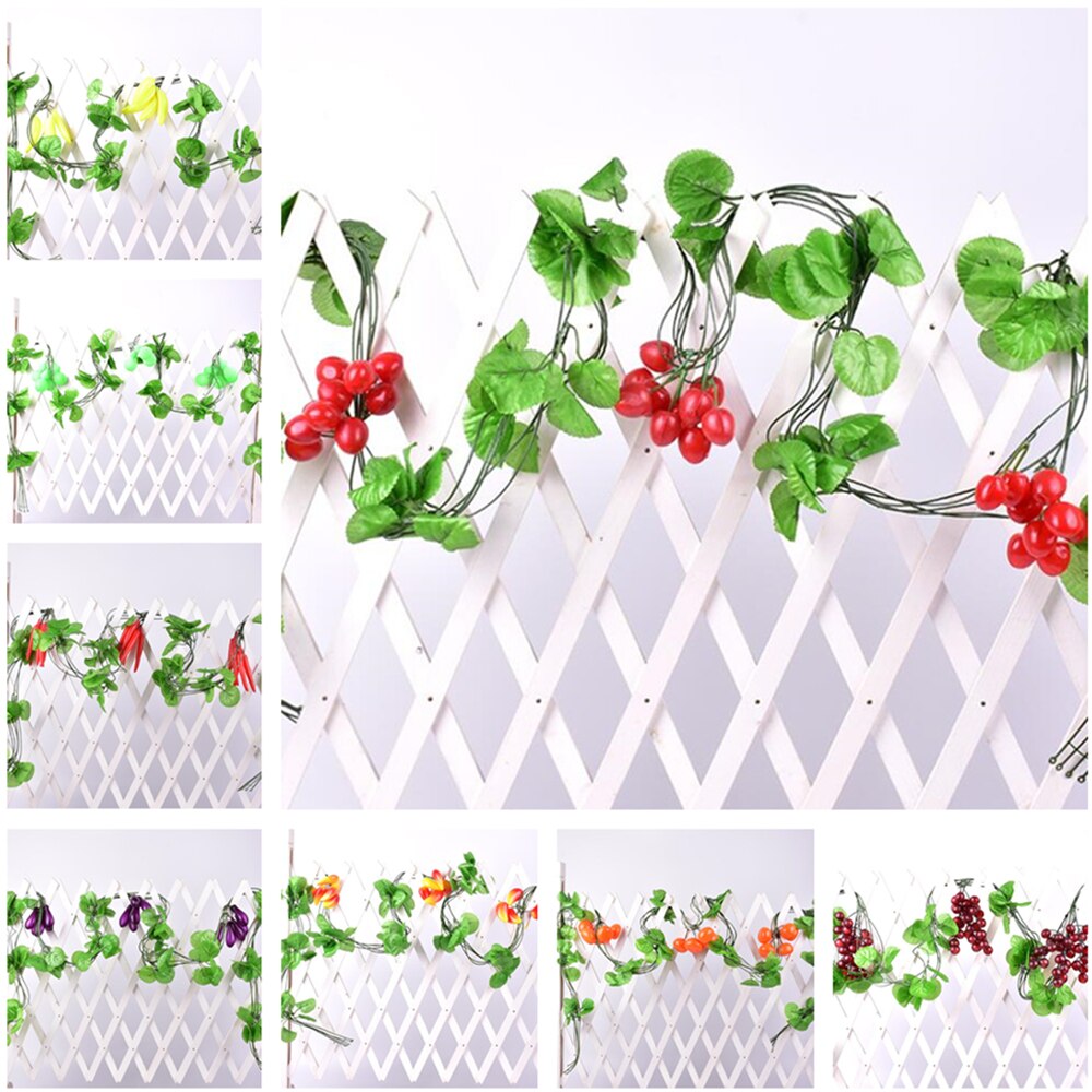 5 Strips Kunstmatige Fruit Plant Rotan Simulatie Fruit & Vegetable Wijnstokken Decoraties Thuis Party Decoratieve