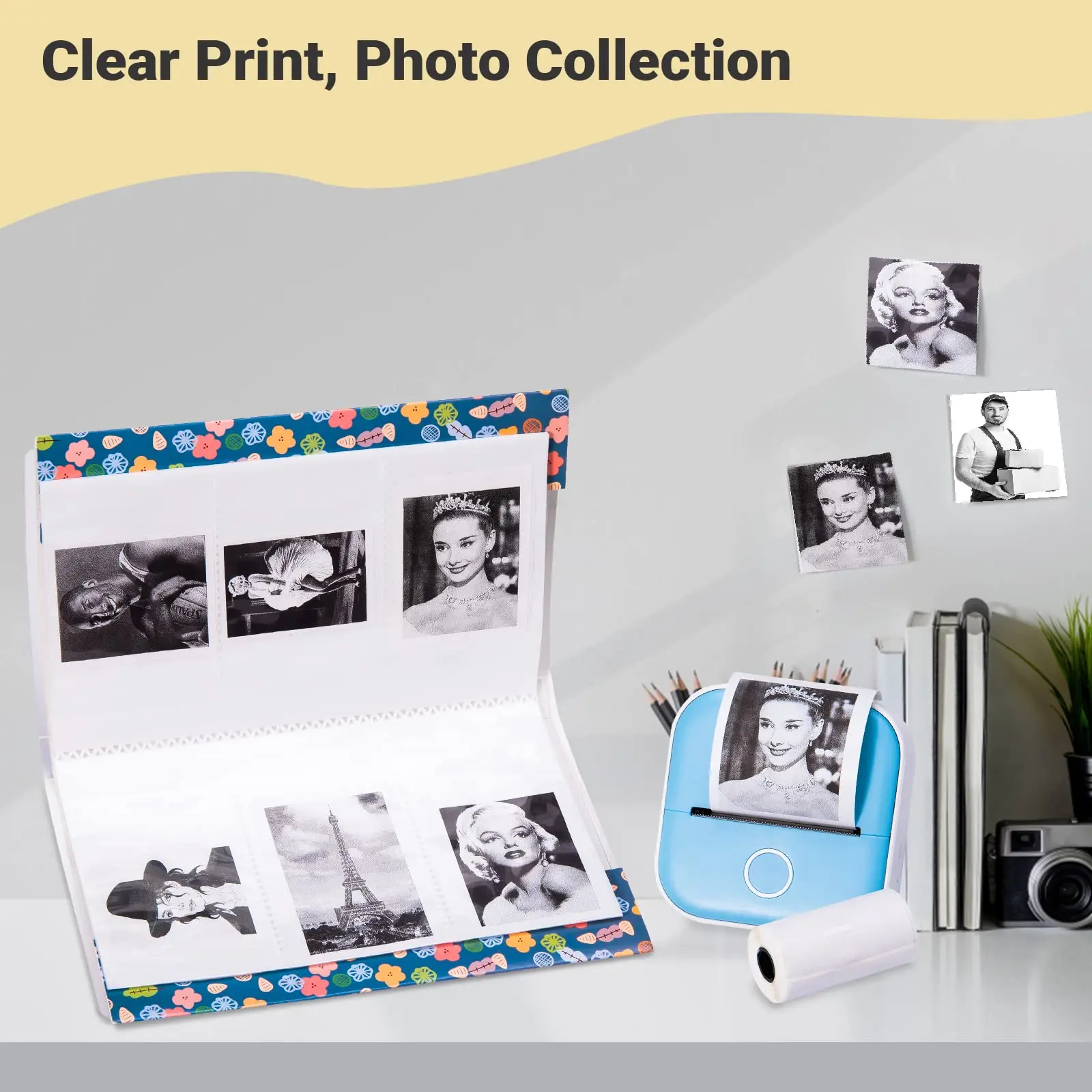 Thermal printer Paper Adhesive Photo Paper For Phomemo/Memoking M02/T02 Use Barcode Labels Address Labels Logo Labels