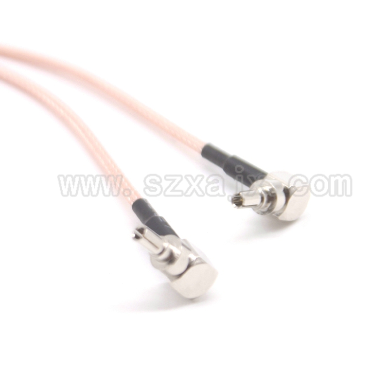 JX antena Cable de cola de cerdo F a dos doble TS9 Y tipo 2 X TS9/CRC9/conector SMA F cable de engarzado de ángulo recto hembra a TS9 15cm para módem 3G/4G