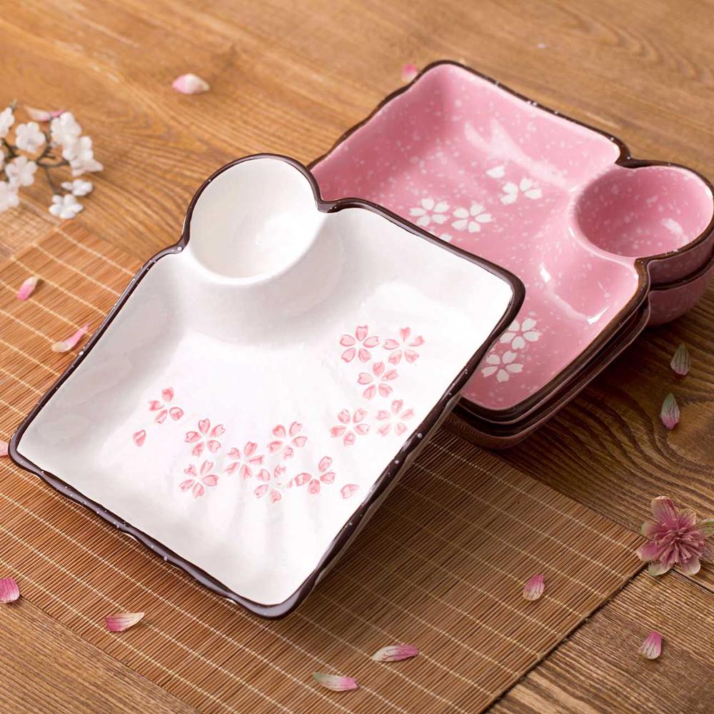 Amazon Platos Rosas Porcelana Plato De Cerámica Para Postre Y