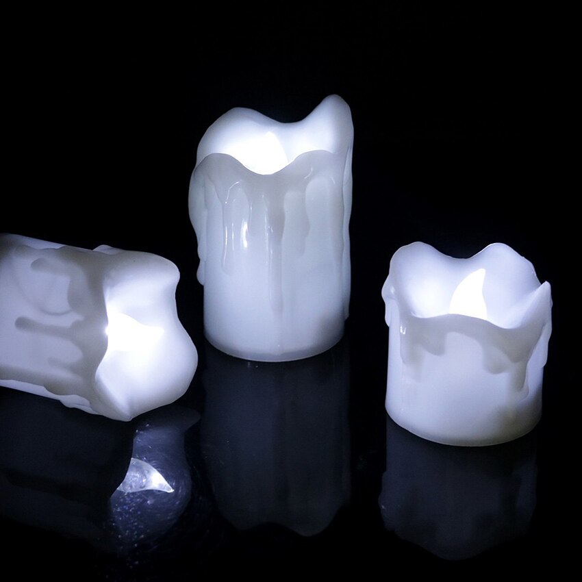 3Pcs/set LED Electric Candles Light Remote Control Flameless LED Candle Lamp For Weddings Party Decorations