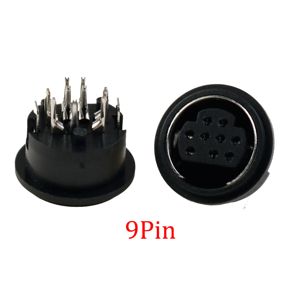 YUXI 10pcs 4Pin 6Pin 8Pin 9Pin Din Vrouwelijke Socket Connector Jack Terminal PCB Chassis PC Computer Connector: Ivoor