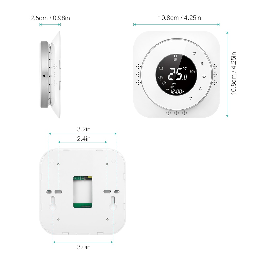 95-240V Wi-Fi Thermostat Programmable Smart Thermostat 5+1+1 Six Periods Voice APP Control LCD Water Heating Thermoregulator