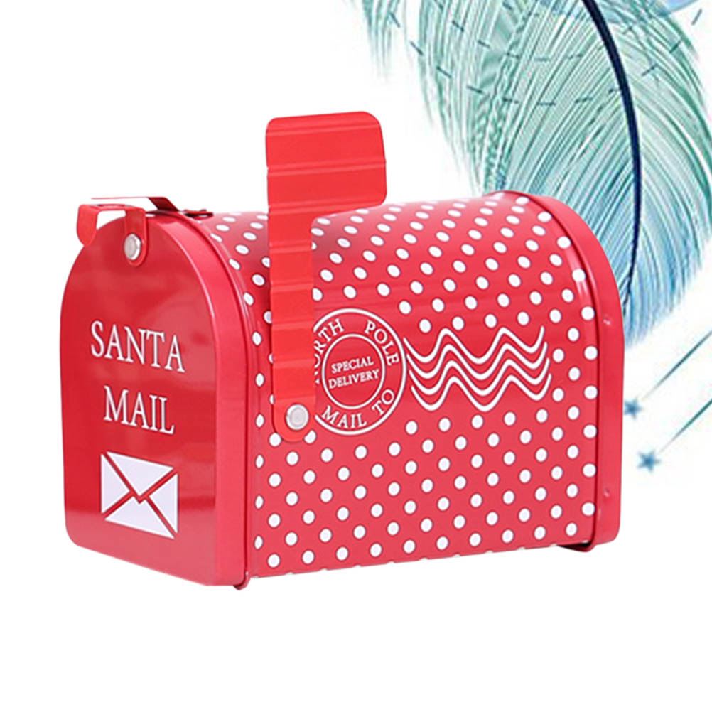 1pc Tinplate Box Cute Theme Mailbox Shape Post Box Tin Boxes Party Supplies for Candy Toys Decoration