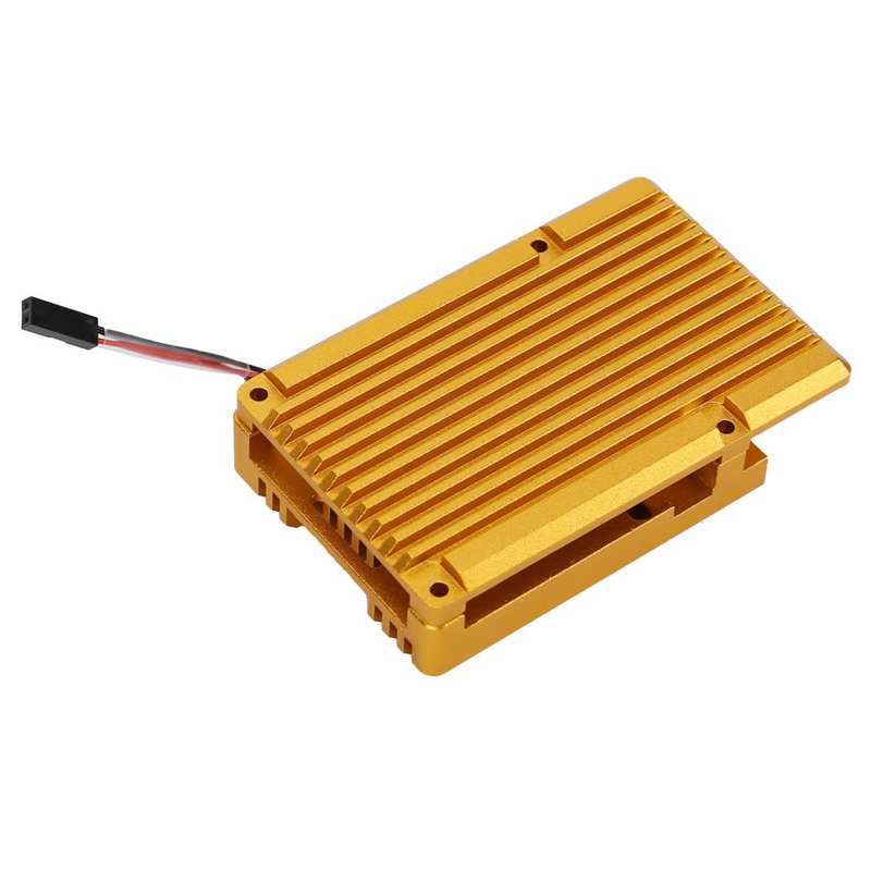 Protective Shell Enclosure Cover Protection Casing Golden Quick Heat Dissipation Aluminium Alloy High Harness for Raspberry Pi 4