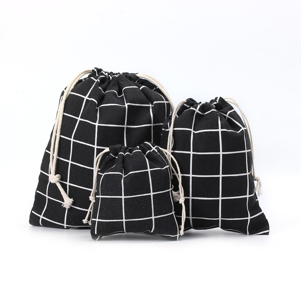 1PC Portable Drawstring Bags Cotton Handbag Storage Bags Travel Makeup Clothing Shoes Pouch Clothes Storage Travel Accessories