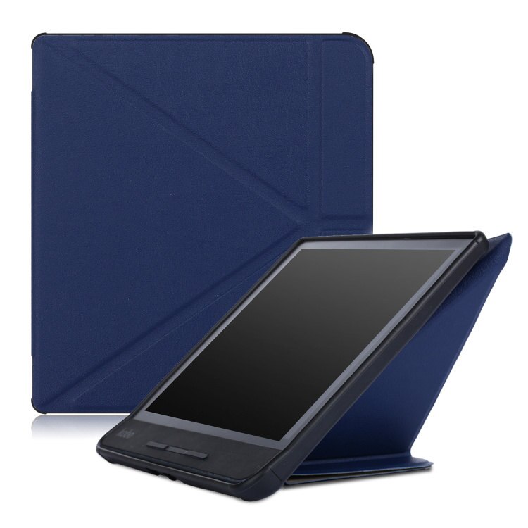 Obudowa stojąca przypadku do Kobo Forma 8 cal czytnik ebooków magnetyczne funkcja automatycznego włączania i wyłączania smart cover + długopis Stylus jako prezent: KST-DARKBLUE-pen