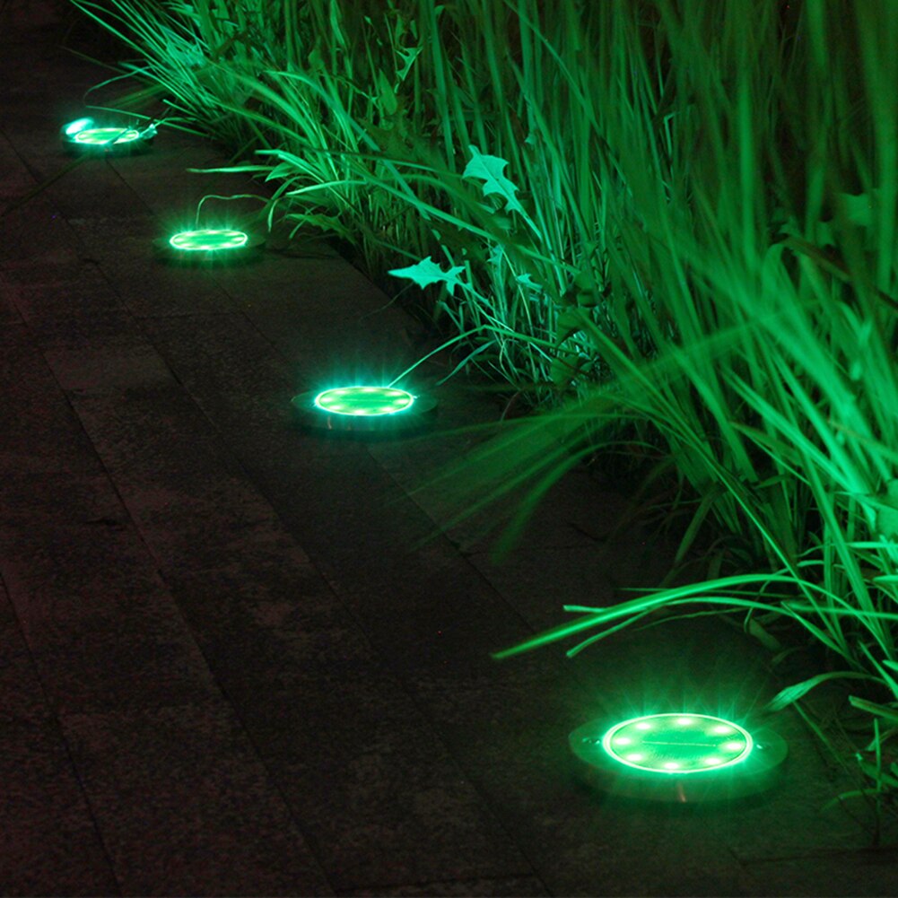 Pathway Landschap Decoratieve Ondergrondse Vloer Lampen 8 Led Solar Ground Light Tuin Decking Yard Gazon Lampen