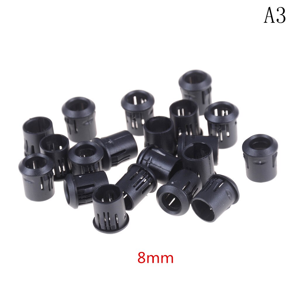 20 teile/los Schwarz Kunststoff Lampe LED Diode Halfter 3mm/5mm/8mm/10mm Schwarz Clip Lünette Buchse Montieren