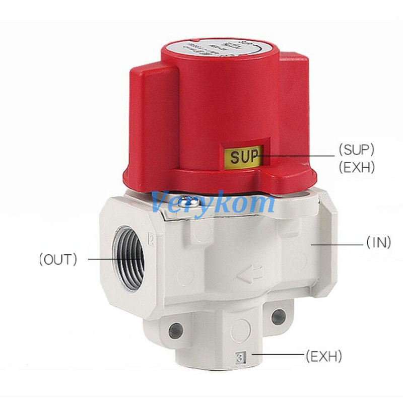 Pneumatic Residual Pressure Relief Valve VHS20-02A VHS30-03A VHS40-04A SMC Type 3 Way VHS Manual Pressure Release 1/4&quot; bsp 3/8&quot;